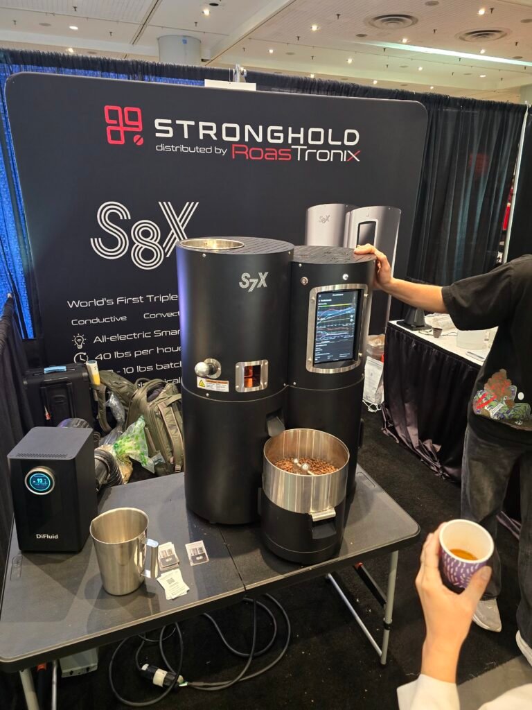 RoasTronix ventless automatic coffee roaster at Coffee Fest New York