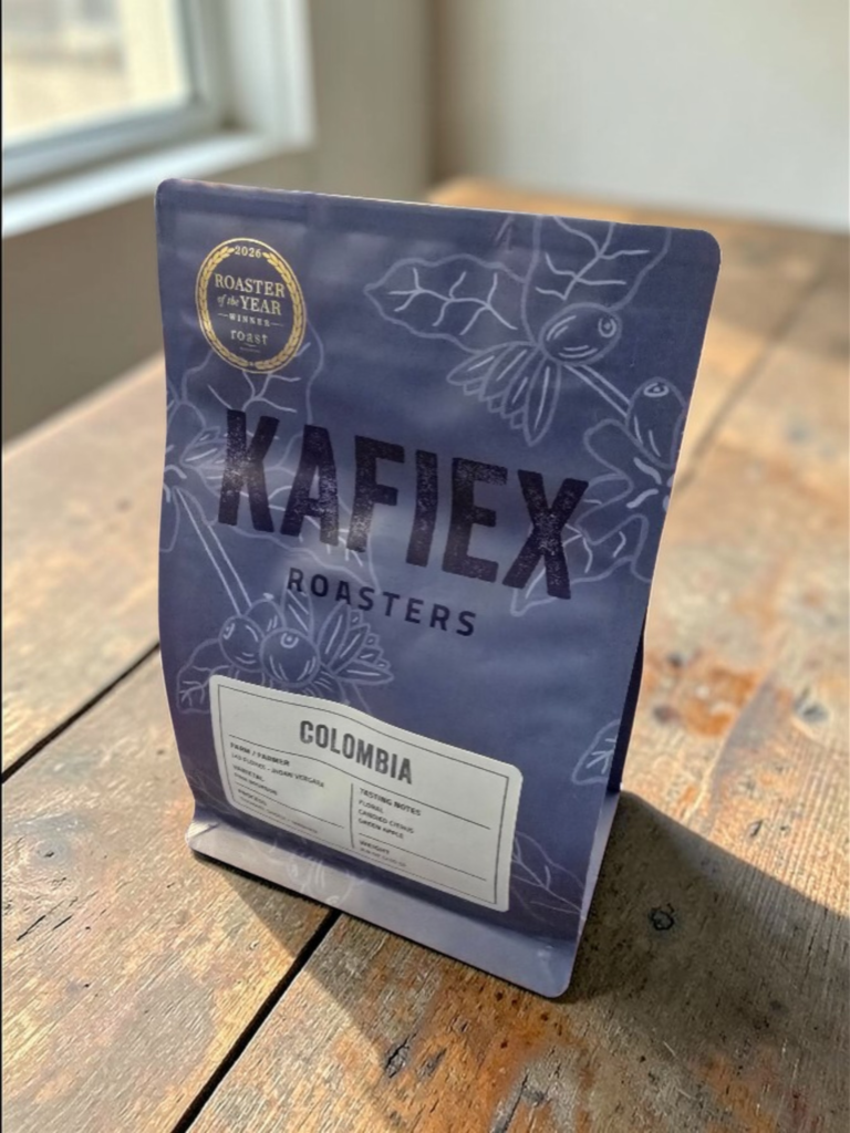 Kafiex Roasters Colombian Pink Bourbon coffee bag